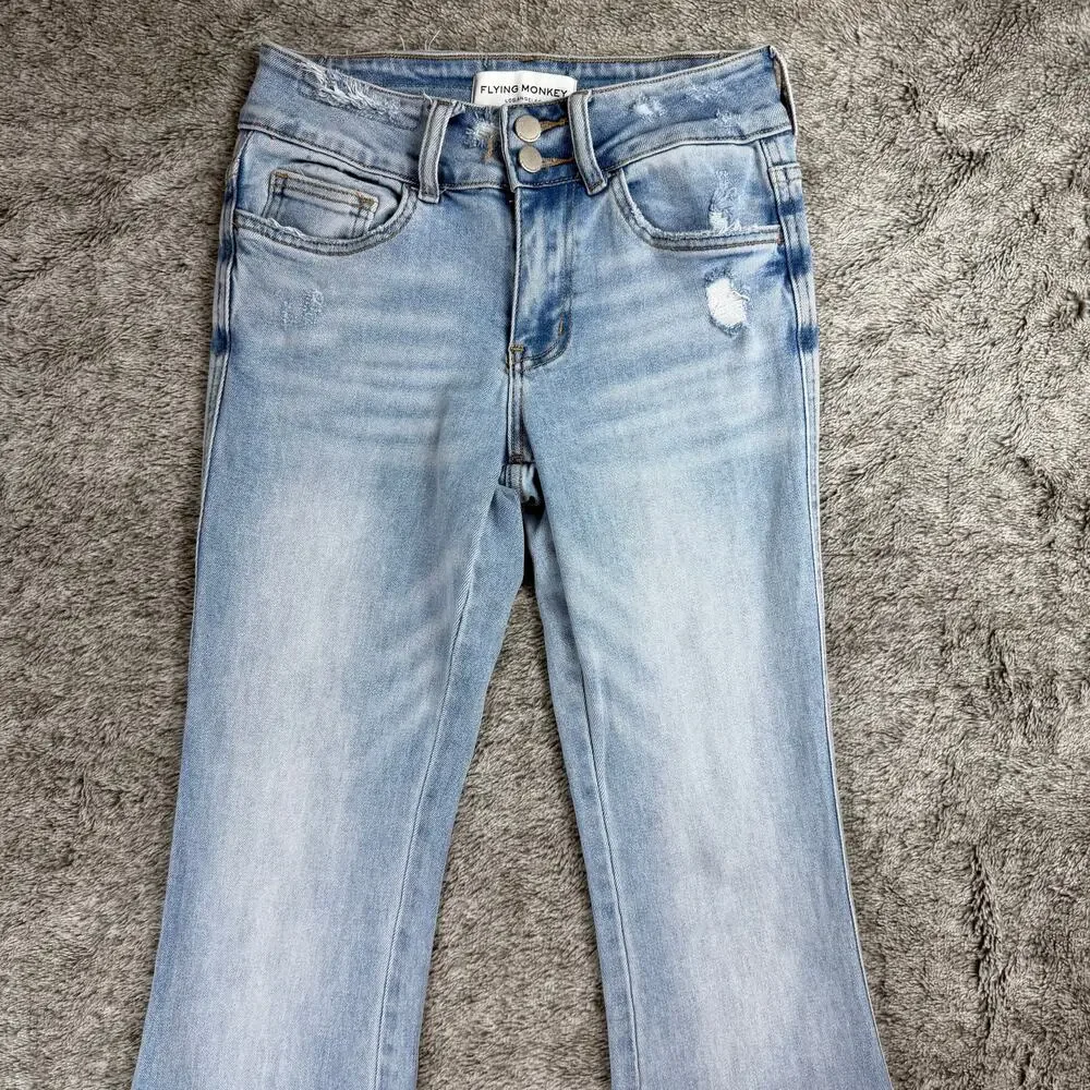 Flying Monkey Mid Rise Flare Jeans Women's 25